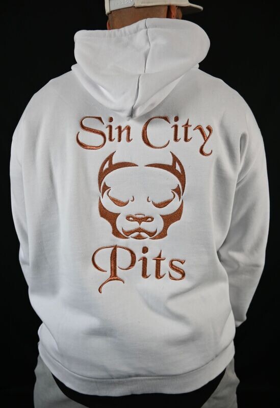 White / Rose Gold Hoodie