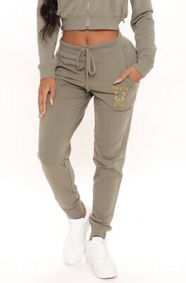 Women's Olive Joggers