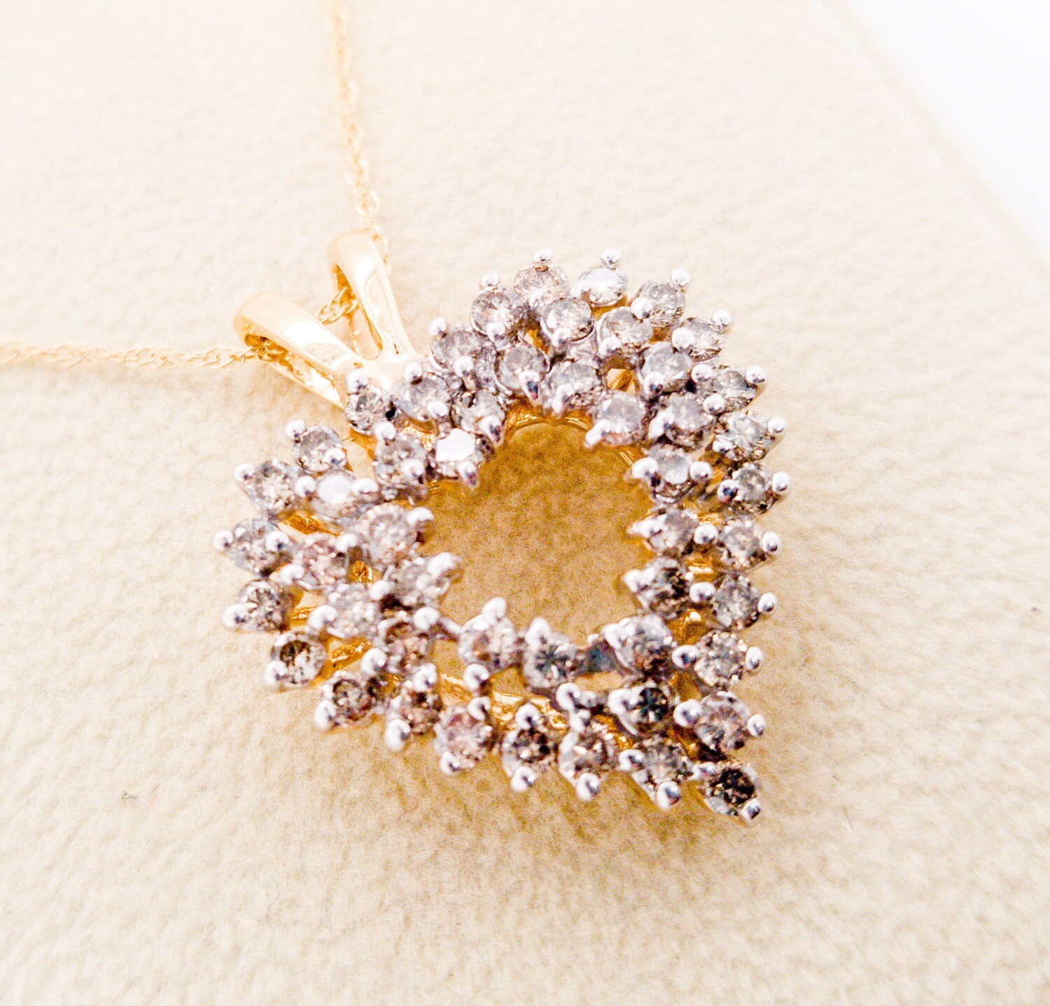 800-100-201203 yellow gold heart necklace 800-100-201203 yellow gold heart necklace