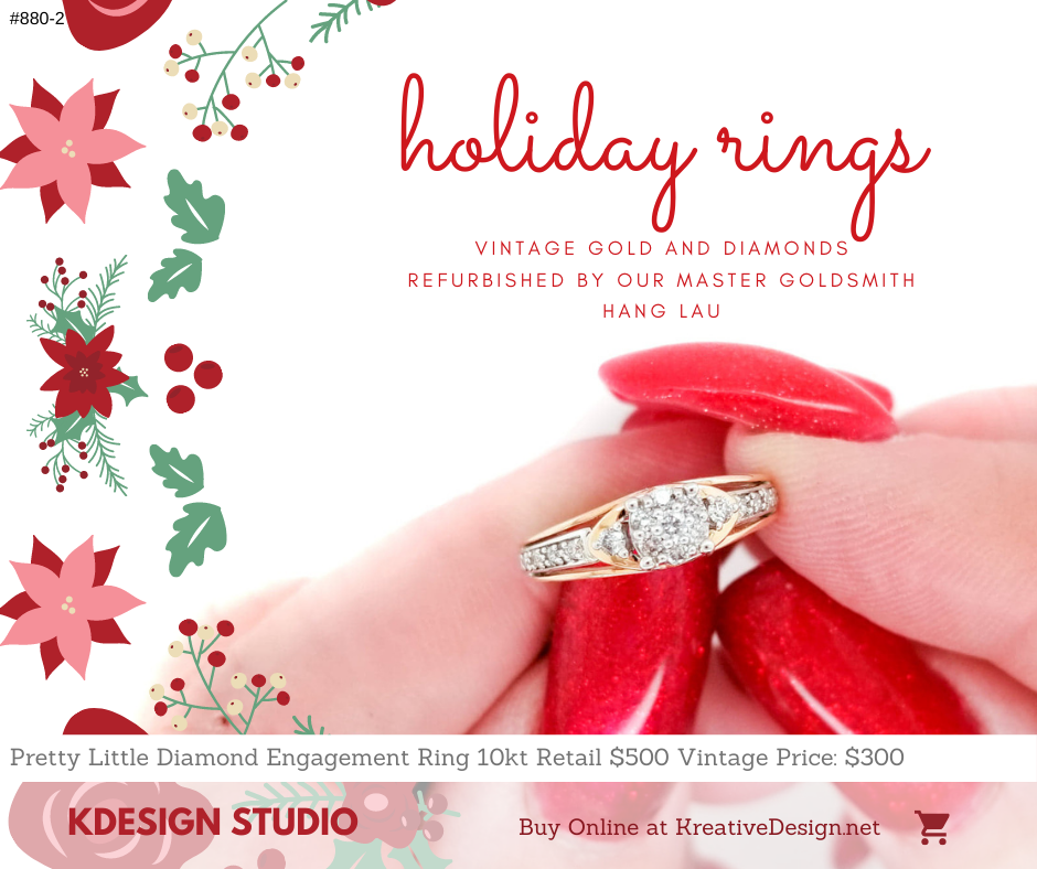 880-2 Vintage Diamond Engagement R300 880-2 Vintage Diamond Engagement R300