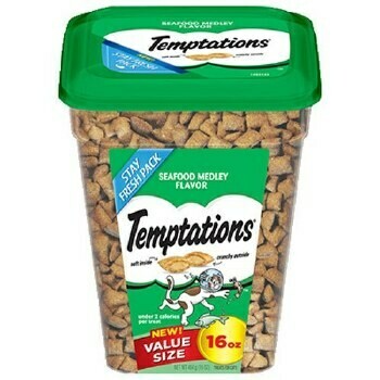 Whiskas Temptations Seafood Medley Value Pack 16z