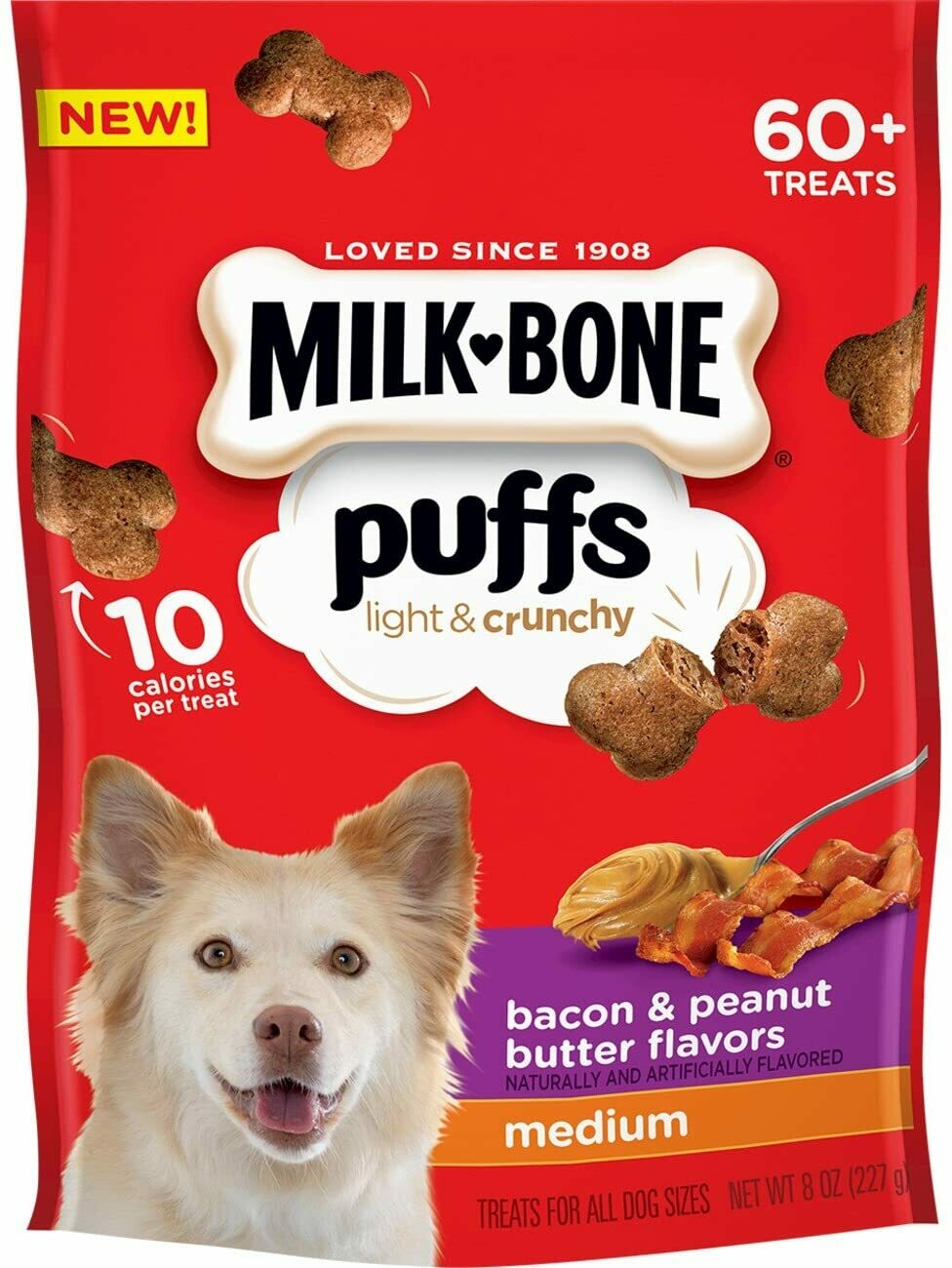 Milk Bone Puffs Peanut Butter And Bacon 8z