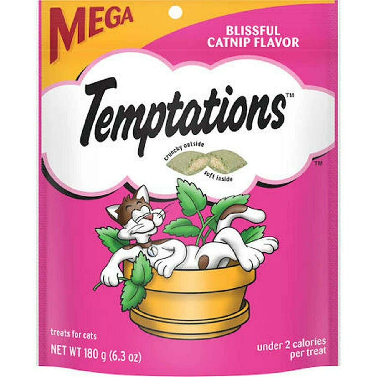 Whiskas Temptations Mega Blissful Catnip Cat Treats 5.5Z