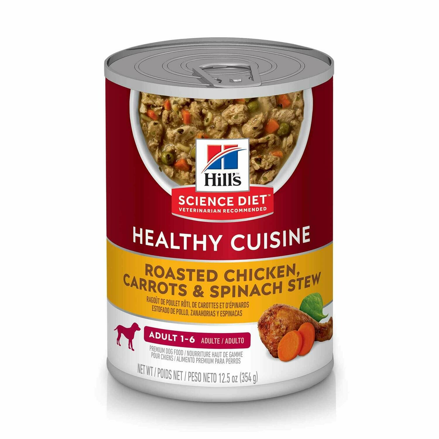 SCIENCE DIET HEALTHY CUISINE ROASTED CHICKEN AND SPINACH STEW 12.5OZ CAN