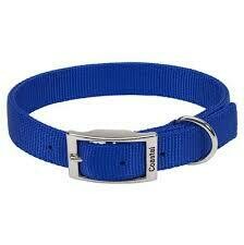 Coastal Double-Ply Nylon Dog Collar Blue 1X26in