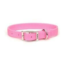 Coastal Double-Ply Nylon Dog Collar Bright Pink 1X18in