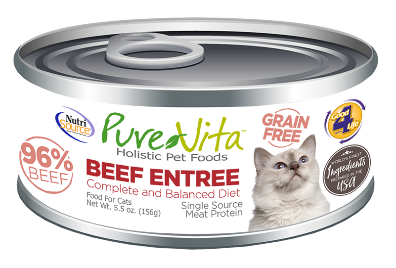 PURE VITA CANNED CAT GF BEEF LIVER ENTREE 5.5OZ