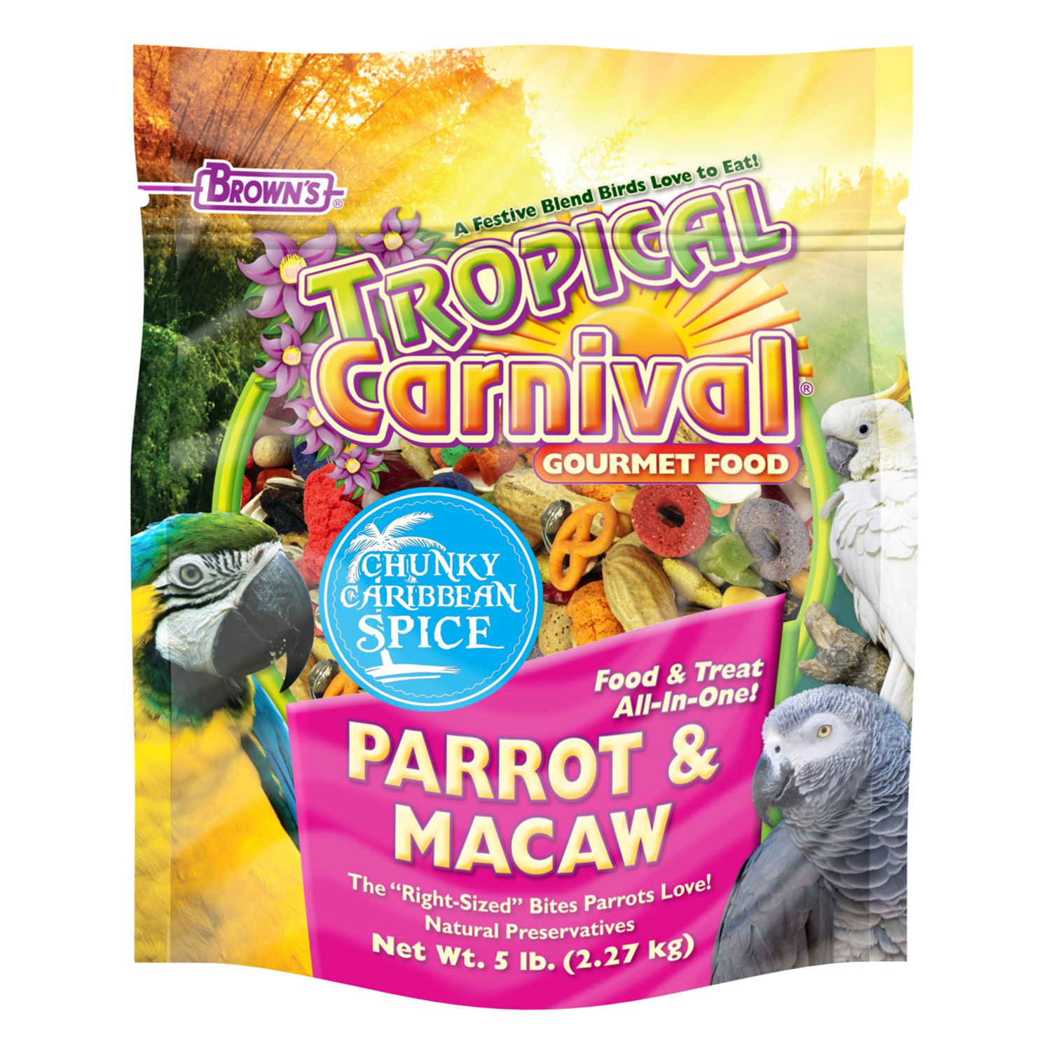 BROWNS TROPICAL CARNIVAL PARROT/MACAW