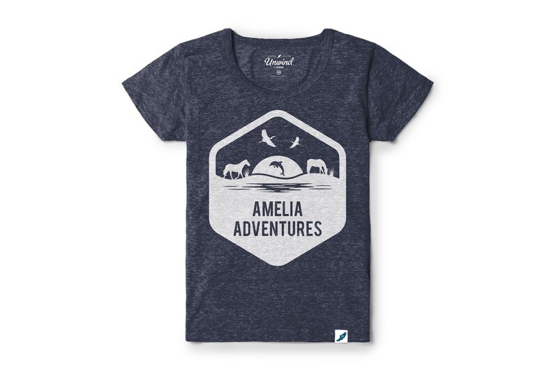Women&#39;s Tri-blend Crewneck Heather Navy