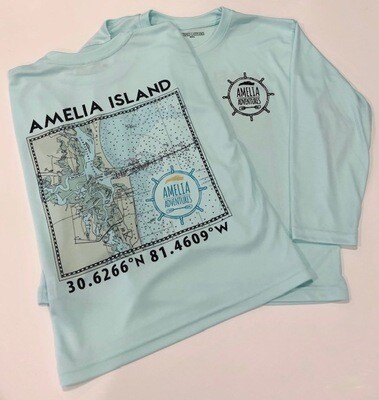 Youth Amelia Island Lat/Long UPF 50 Solar Shirt