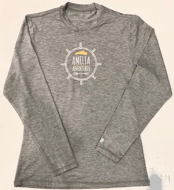 Malibu UPF 50 Solar Shirt Large Logo Grey