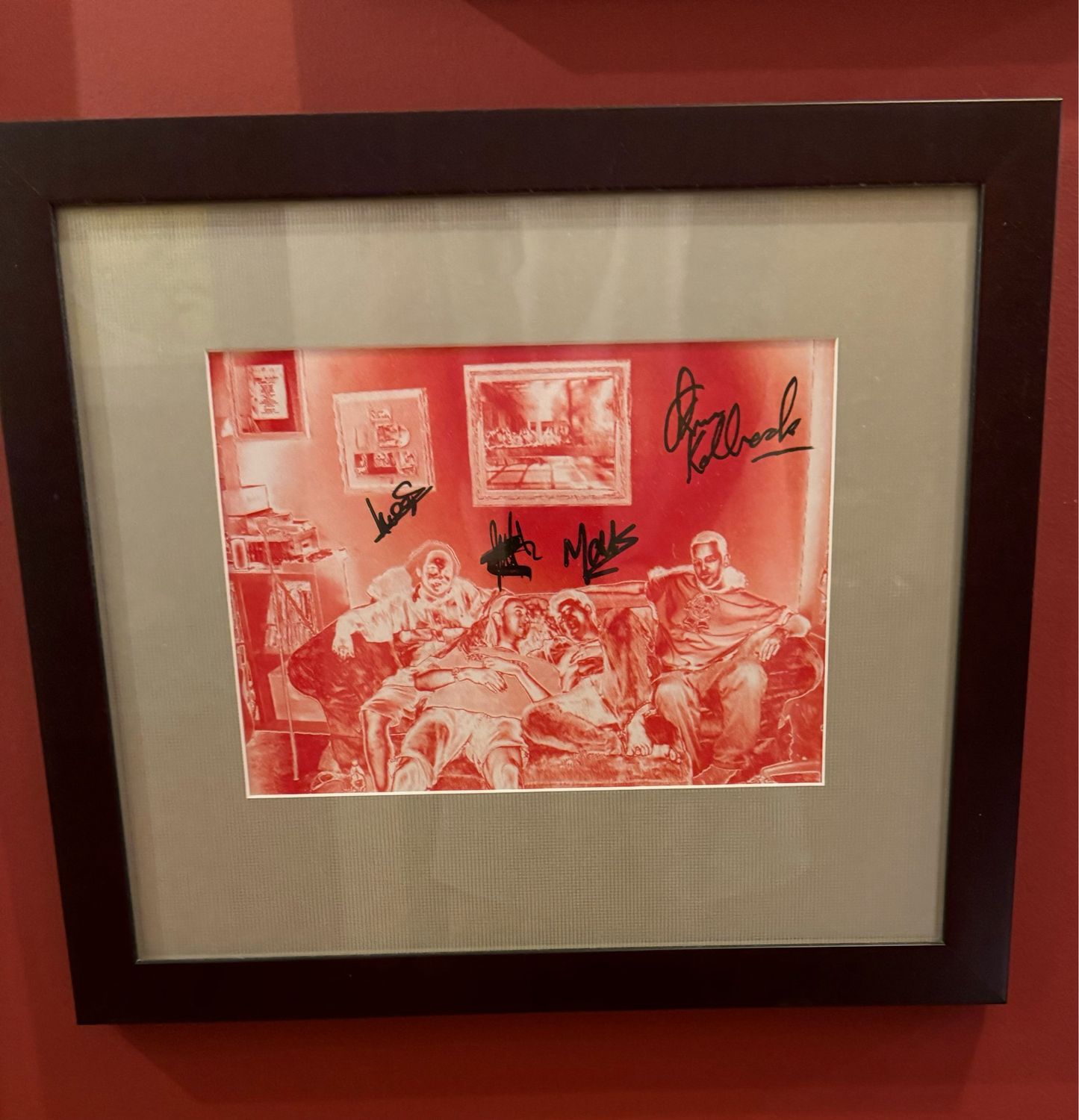 Autographed Picture From The BLACK SWAN LANE Very First Album. 16 Wide By 14 3/4 Height. USA orders Only.