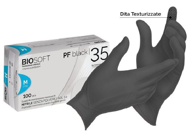 GUANTI NITRILE ZIGRINATI NERO DARNI 100PZ GUANTI NITRILE ZIGRINATI NERO DARNI 100PZ