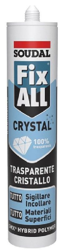 ADESIVO IBRIDO FIX ALL CRYSTAL 290ML TRASP. ADESIVO IBRIDO FIX ALL CRYSTAL 290ML TRASP.