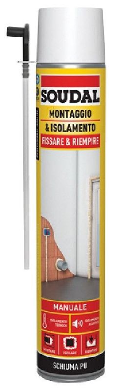 SCHIUMA POLIURETANICA 750ML MANUALE SOUDAL SCHIUMA POLIURETANICA 750ML MANUALE SOUDAL