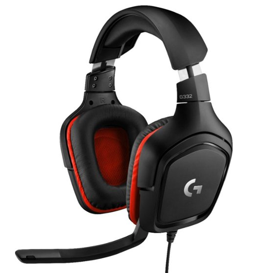 Logitech - G332 Wired Stereo Gaming Headset for PC - Black/Red
