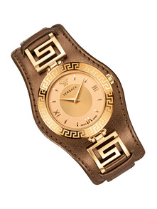 VERSACE Uhr Damen VLA04 0014 Gold-Edelstahl mit bronze-Lederband VERSACE Uhr Damen VLA04 0014 Gold-Edelstahl mit bronze-Lederband