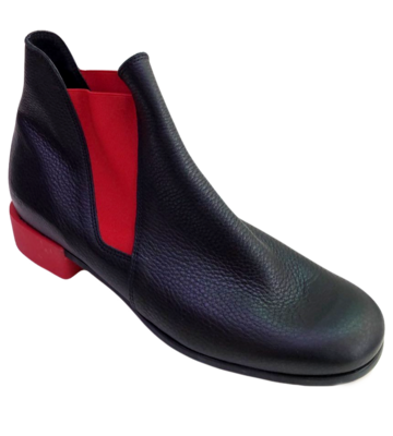 arche Chelsea Boots – Twitic Leder schwarz mit rot arche Chelsea Boots – Twitic Leder schwarz mit rot