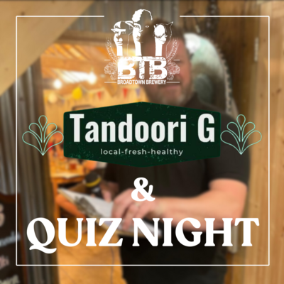 Thursday 25th April: TANDOORI G & QUIZ NIGHT!