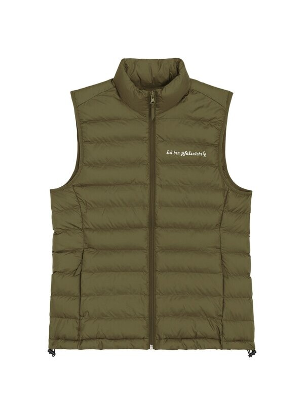 Steppjacke Damen Kurzarm khaki