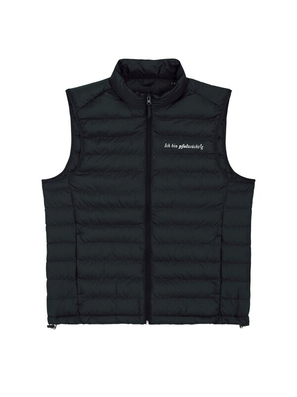 Steppjacke Herren Kurzarm schwarz
