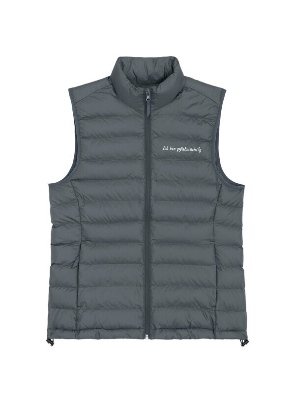 Steppjacke Damen Kurzarm grau