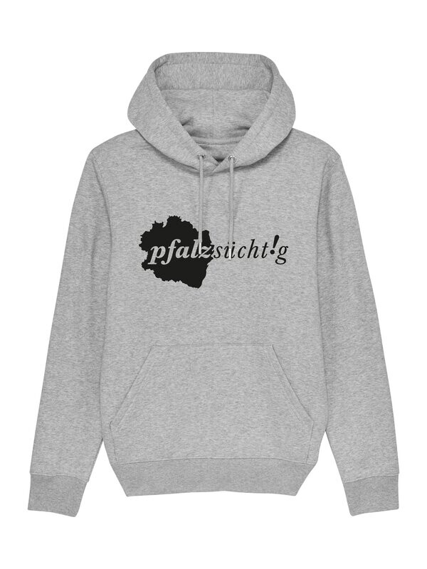Hoodie "pfalzsücht!g" grau (Logo in schwarz)