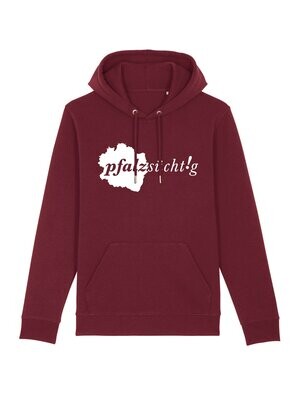 Hoodie "pfalzsücht!g" weinrot