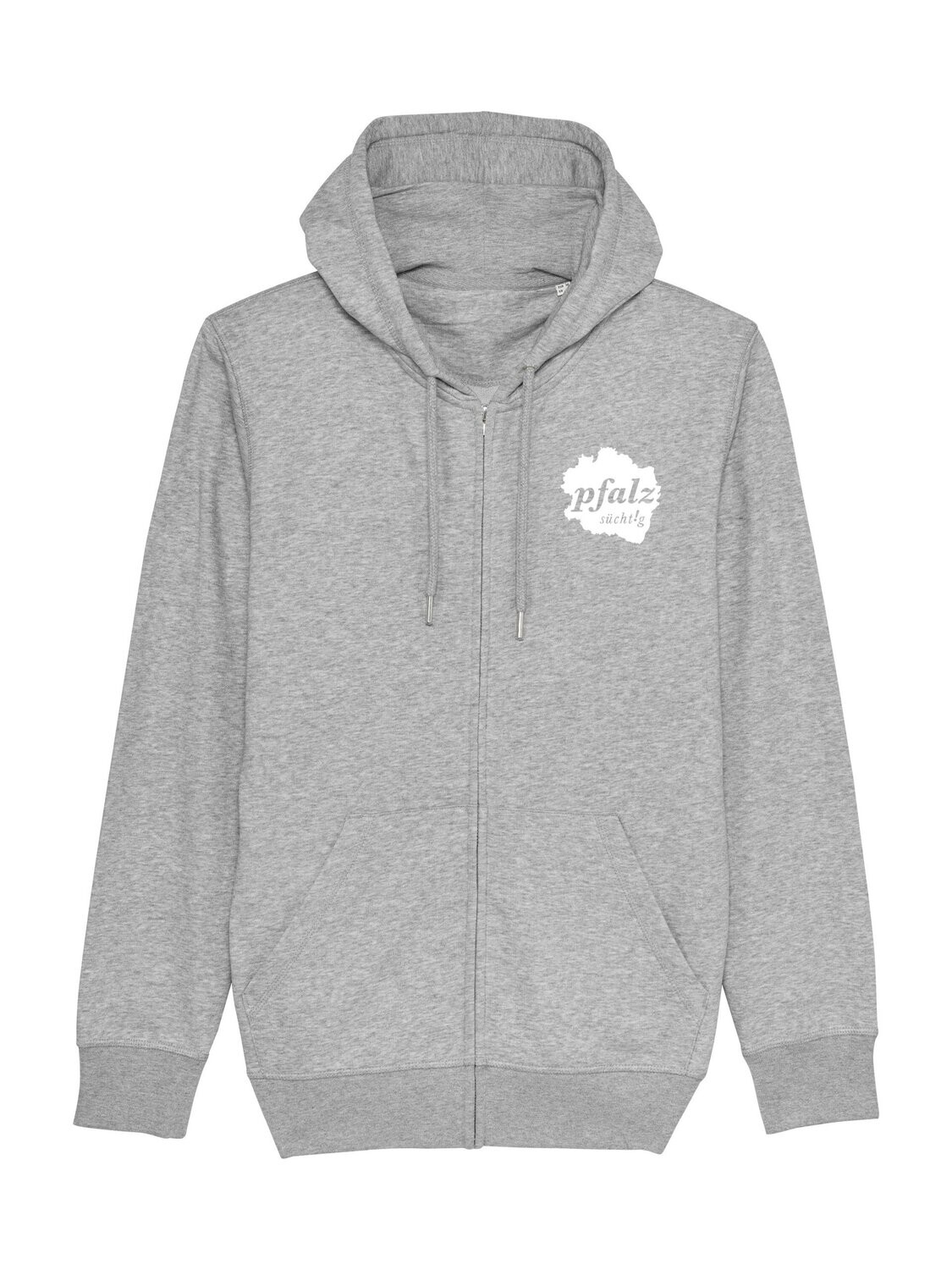 Zipper "pfalzgrenze" grau (Logo in weiß)