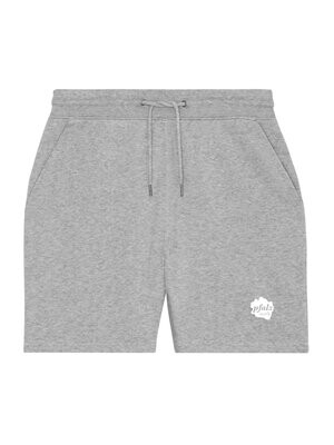 Jogginghose kurz grau (Logo in weiß)