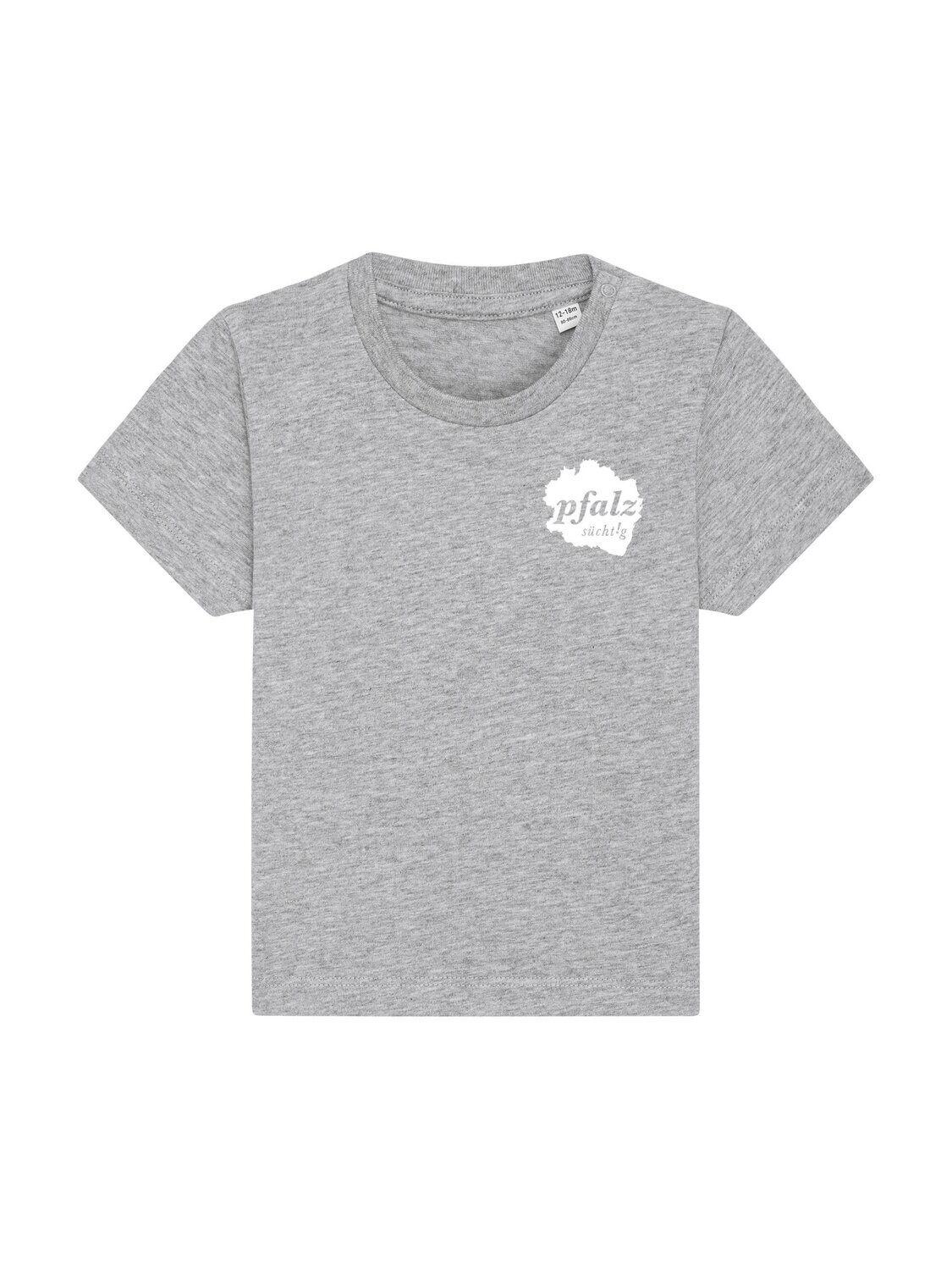 T-Shirt Baby "pfalzgrenze" grau (Logo in weiß)