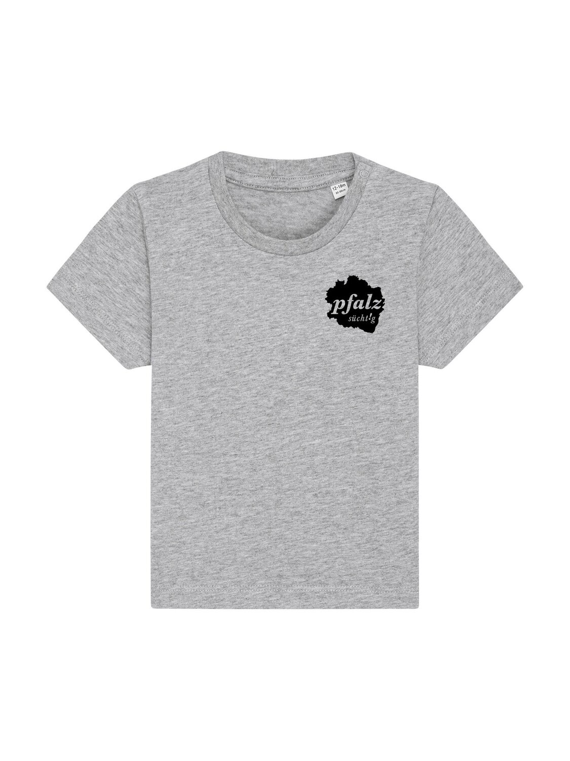 T-Shirt Baby "pfalzgrenze" grau (Logo in schwarz)