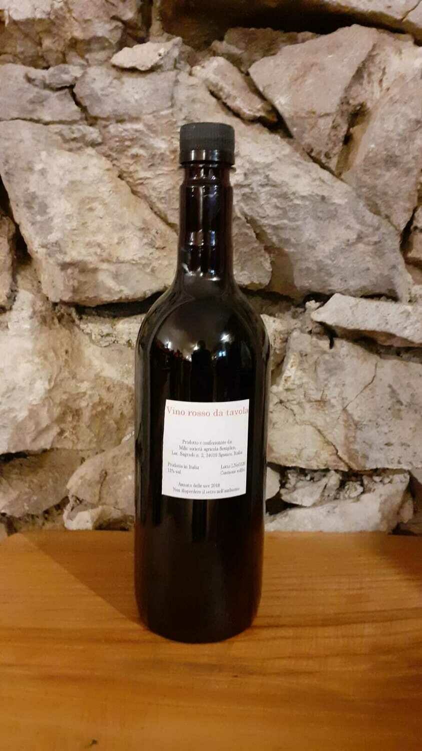 Vino ROSSO sfuso terrano - bottiglia 1 litro (vol 11,5%) Vino ROSSO sfuso terrano - bottiglia 1 litro (vol 11,5%)
