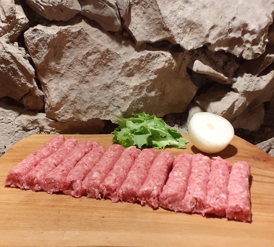 Čevapcici mix carne bovino/suino (porzione da 500 g) Čevapcici mix carne bovino/suino (porzione da 500 g)