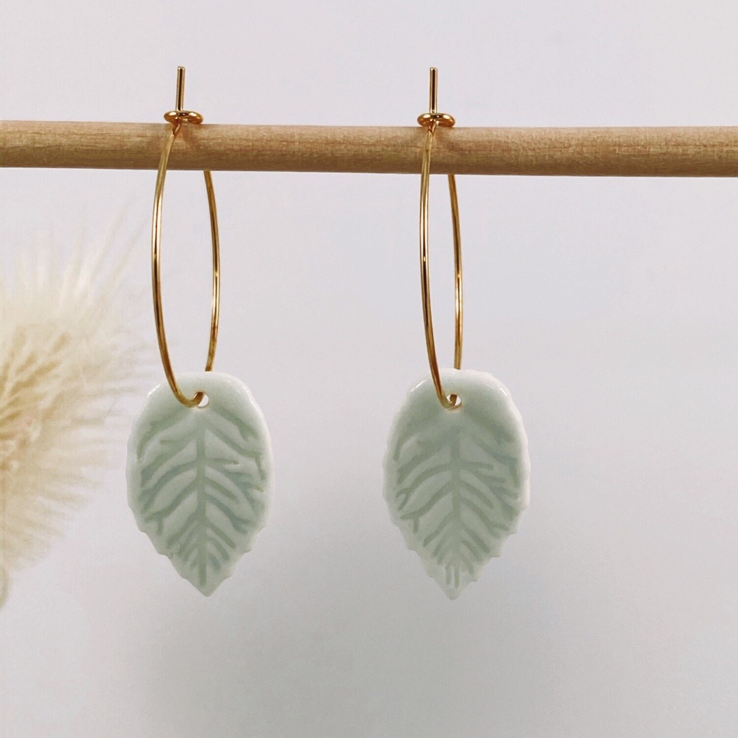 Créoles Feuille Jade