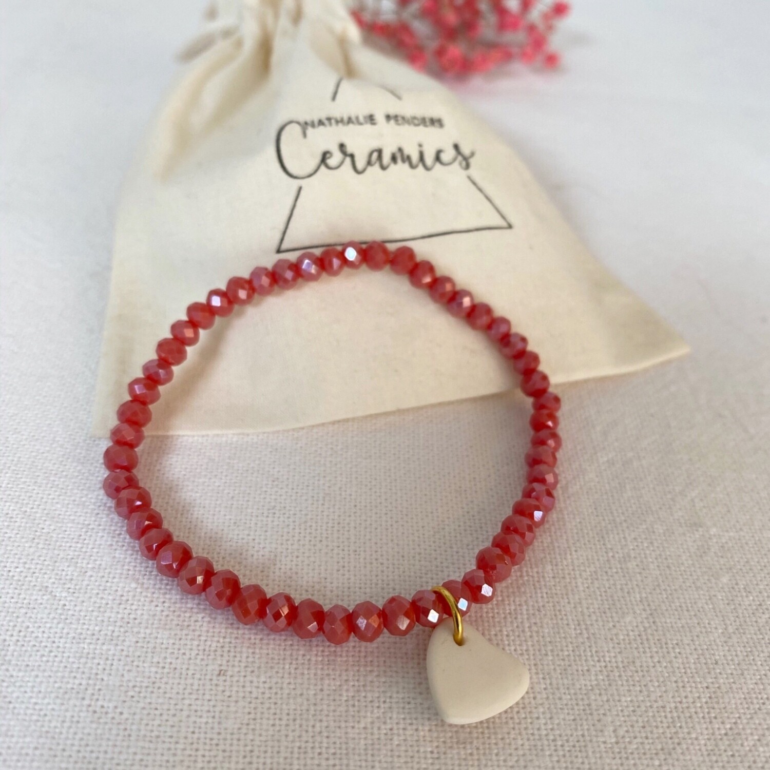 Bracelet perles coeur