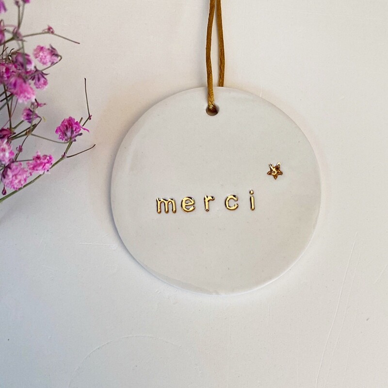 Pendentif mural Merci