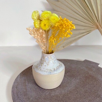 Mini vase blanc étoilé