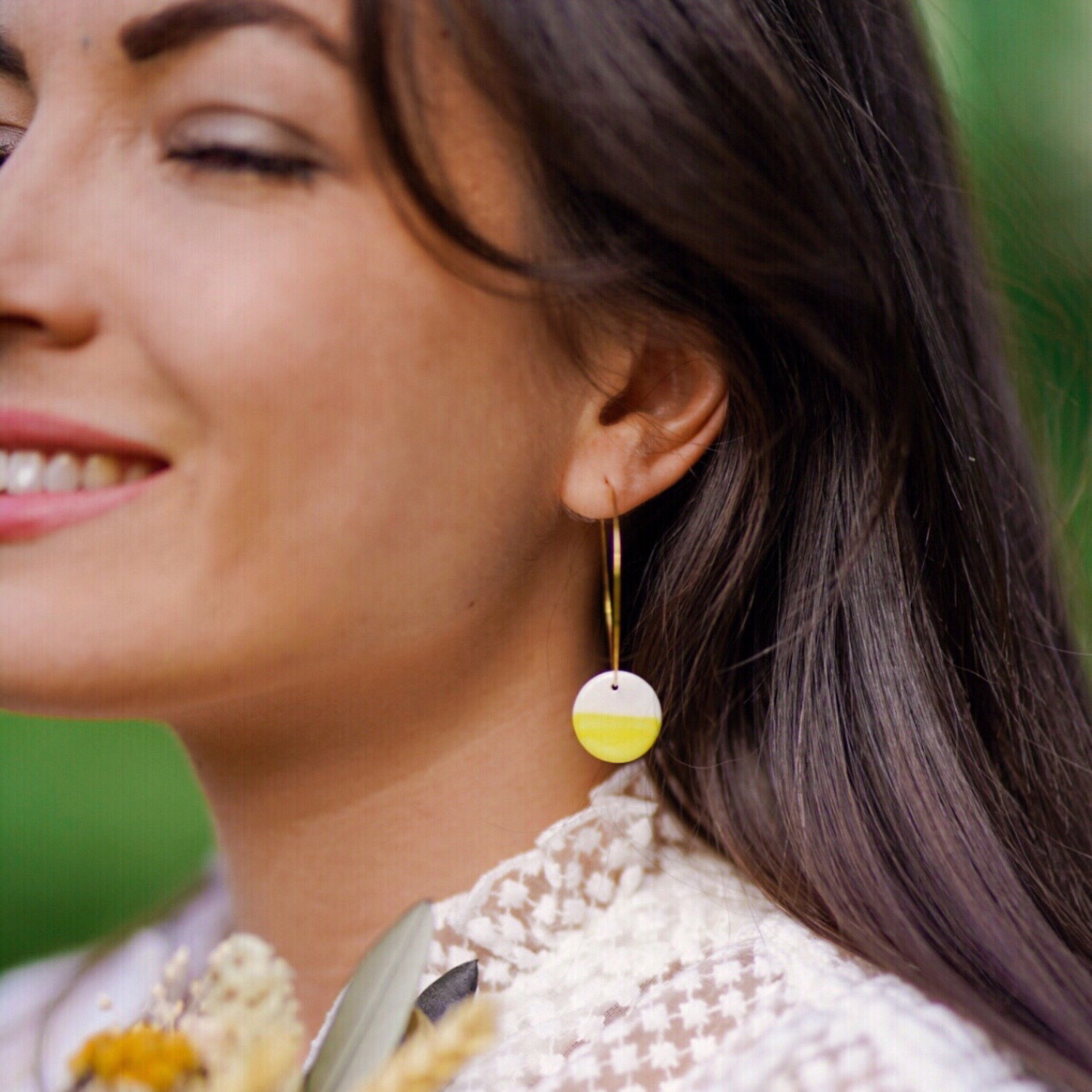 Créoles Sphère Jaune