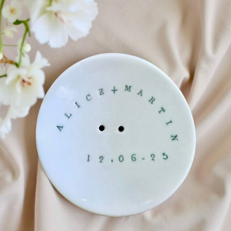 Coupelle porte-alliances en porcelaine - Vert