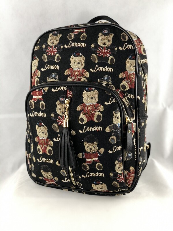 London bear Tapestry backpack