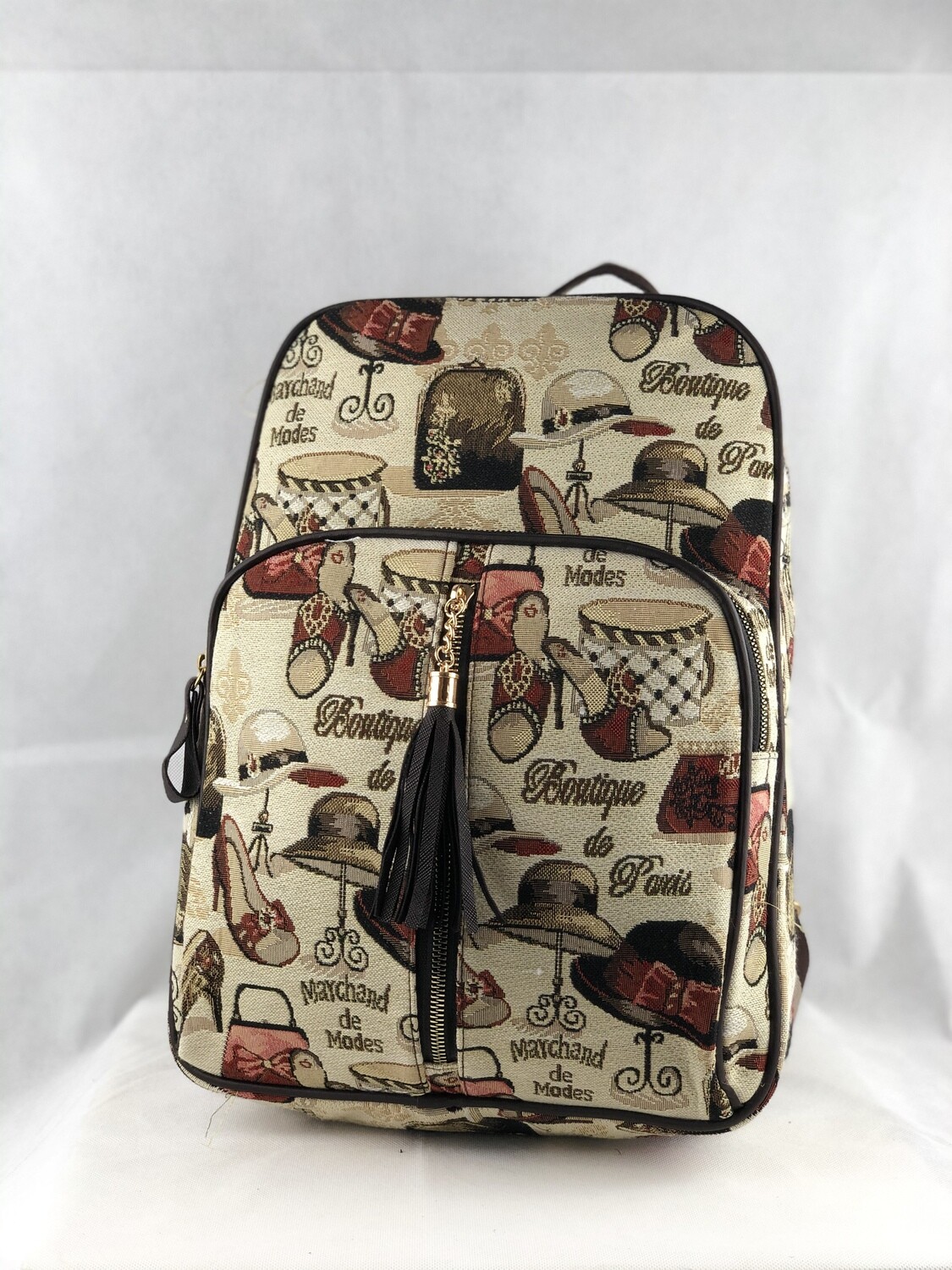 Hats/shoes print Tapestry backpack