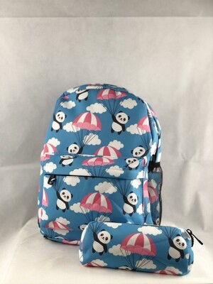 Parachute panda Children’s backpack & pencil case set