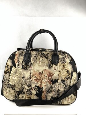 Tapestry cat holdall