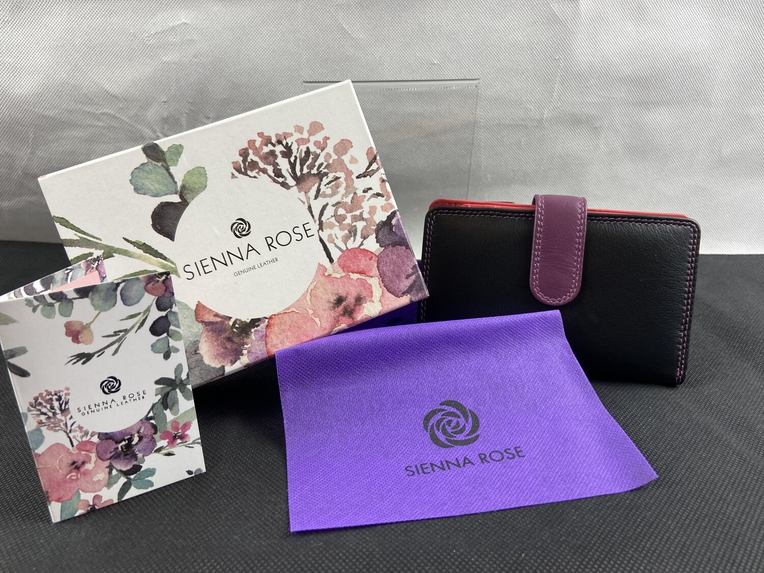 Sienna rose leather purse