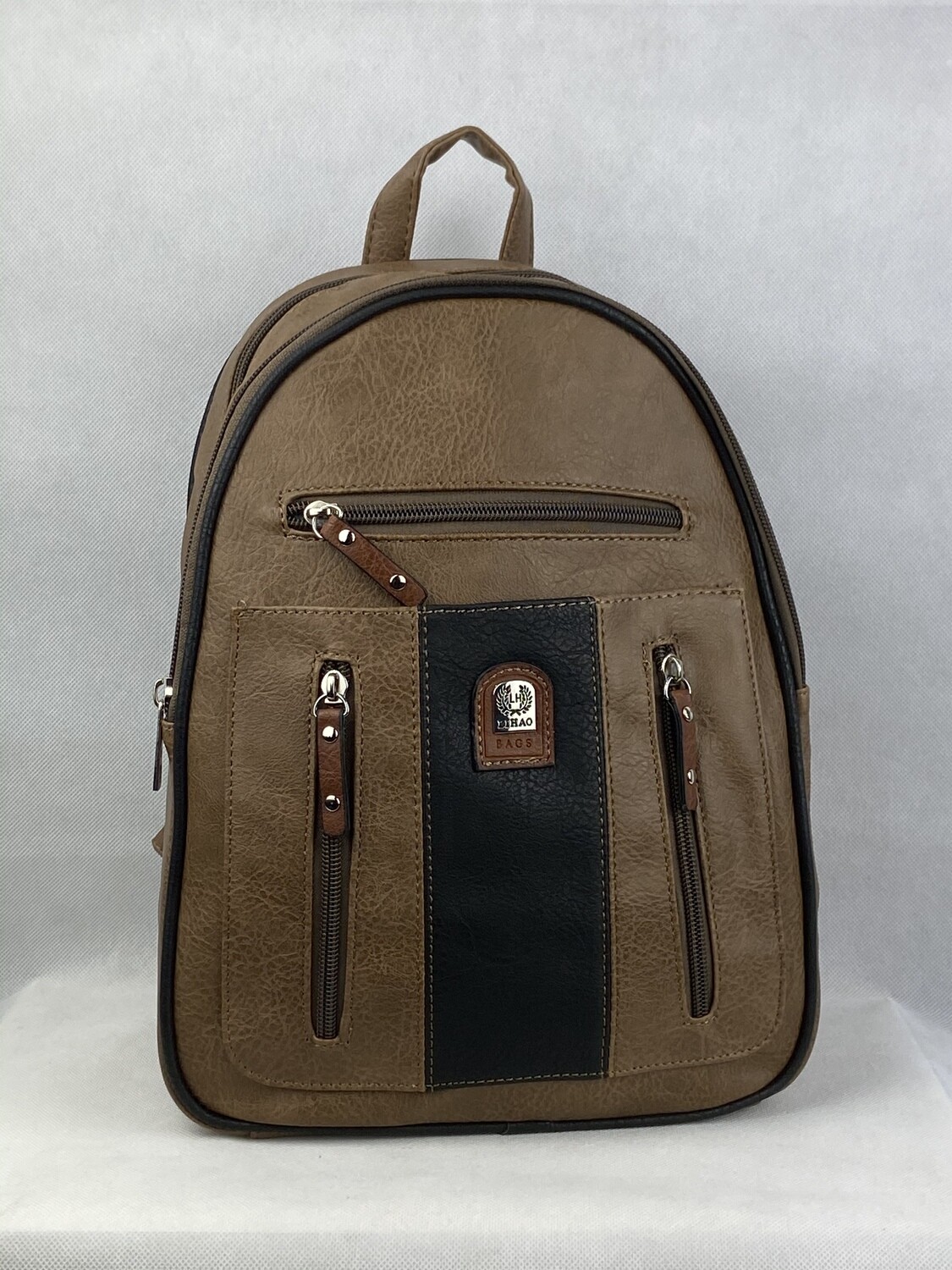 Tan/Black Fashion backpack