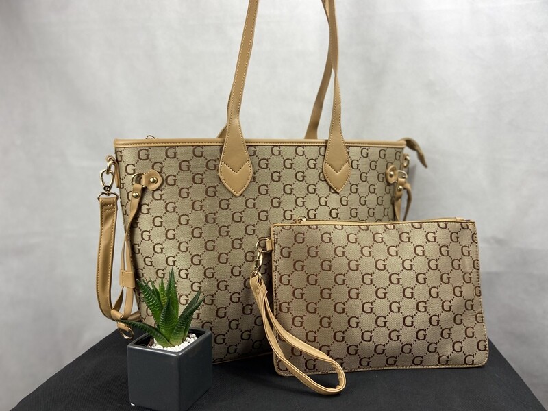 Handbag & purse set- Tan