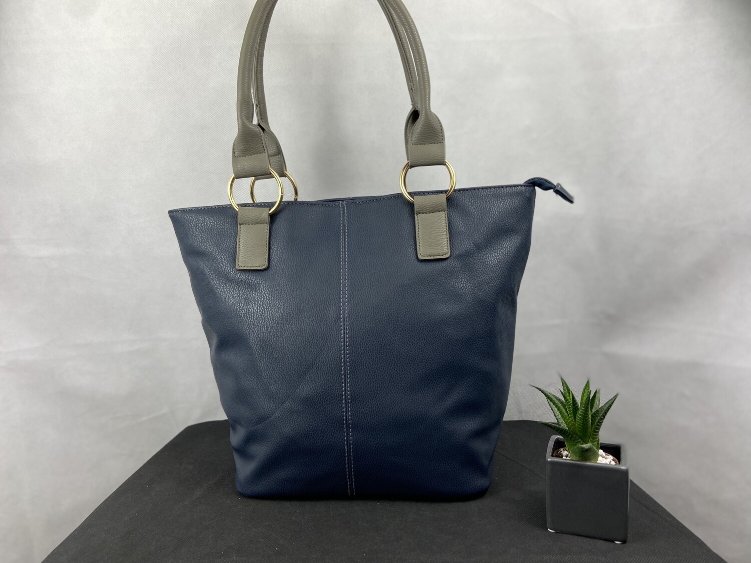 Fashion handbag navy/grey