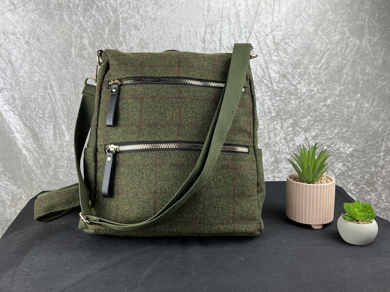 Green backpack/ handbag
