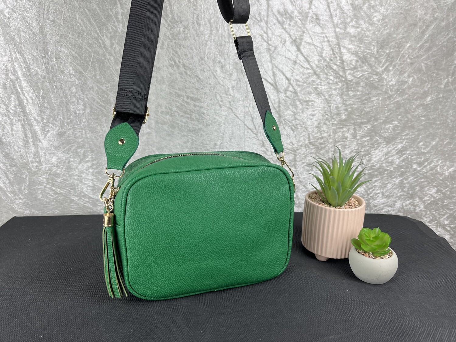 Green fashion handbag